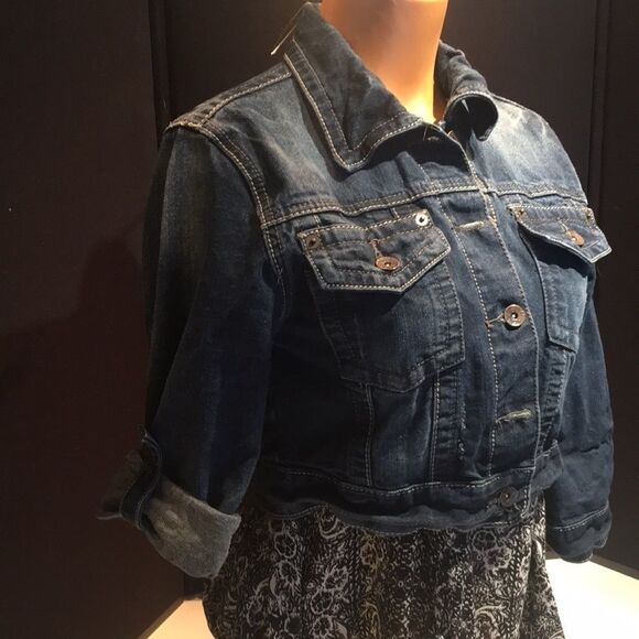 Bundle Sale 3 for $15 | Rue 21 Blue Dark Jean Jacket Size Medium - Picture 6 of 13